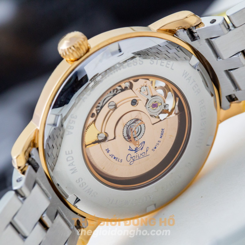 Ogival Đại Bàng OG358.31AG42SR-T (Nam-Máy cơ-Sapphire-42mm)