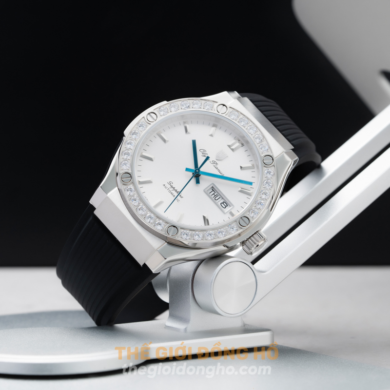 Olym Pianus OP990-45ADGS-GL-Trắng (Nam-Máy cơ-Sapphire-42mm)