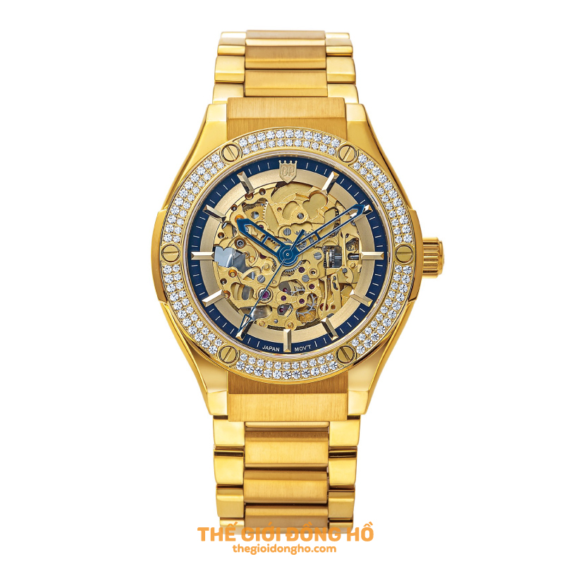 Olym Pianus OP990-45.24ADGR-Xanh (Nam-Máy cơ-Sapphire-42mm)