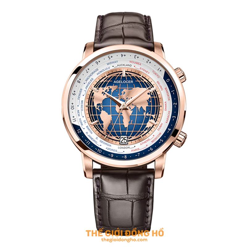 Agelocer Universal Time Collection 5201F2 (Nam-Máy cơ-Sapphire-42mm)