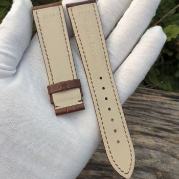 Dây da bò dập vân màu Nâu